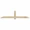 Ekena Millwork Eugene Rough Sawn Timber Gable Bracket, Douglas Fir, 72"W x 18"H x 2"D x 4"F, 6/12 Pitch GBW072X18X0204EUG00RDF - alternate 1